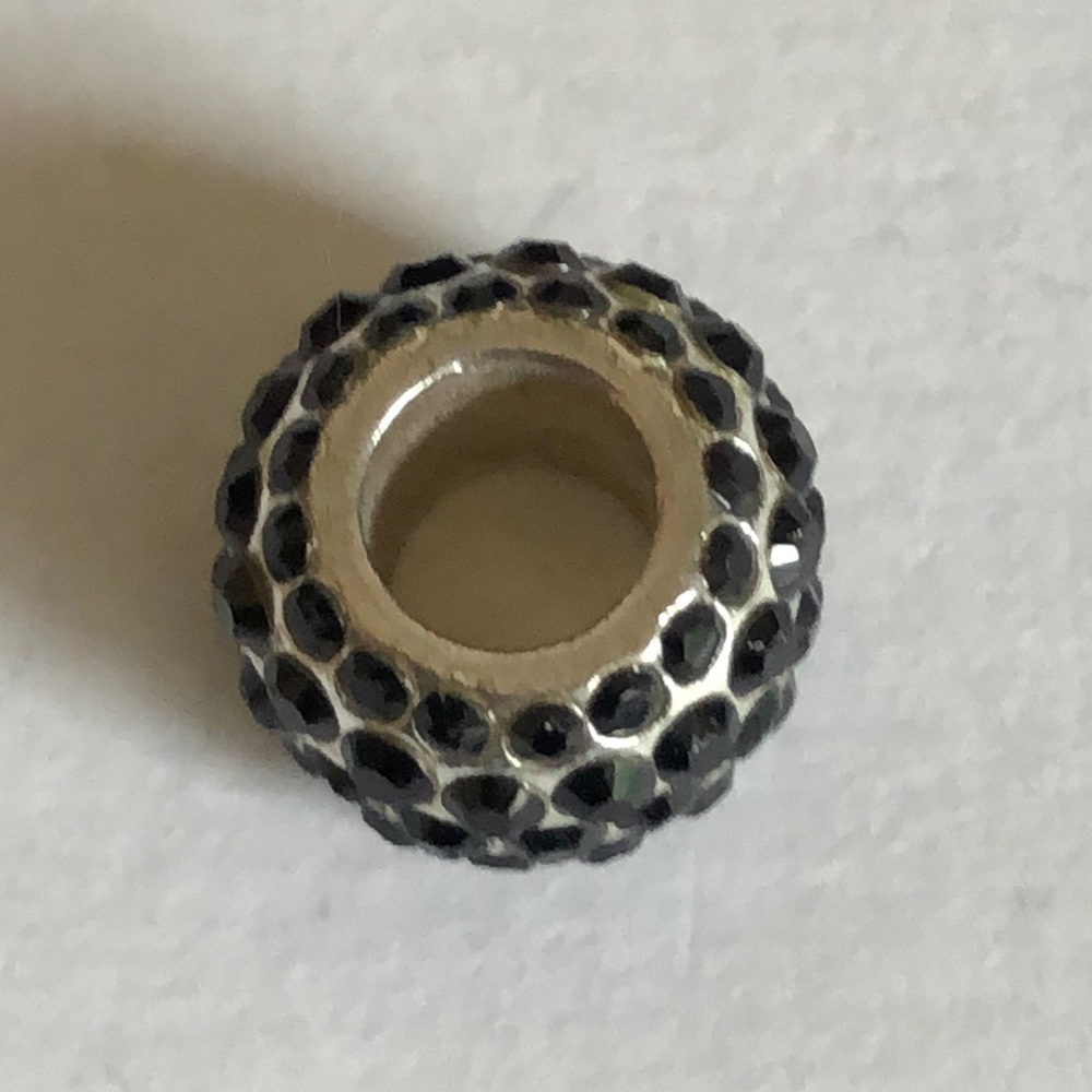 Brighton Ice Diva Black Crystal Spacer Charm Bead - Picture 9 of 9